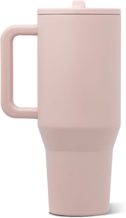 Traveler 40oz, Insulated Tumbler with Handle & Straw, Light Blue