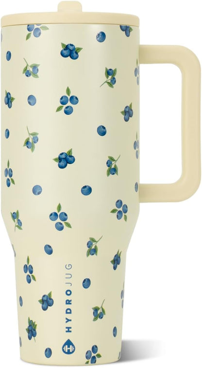 Traveler 40oz, Insulated Tumbler with Handle & Straw, Light Blue