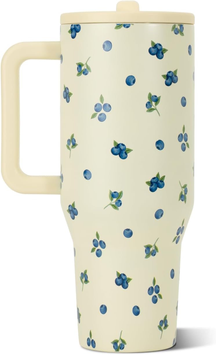 Traveler 40oz, Insulated Tumbler with Handle & Straw, Light Blue