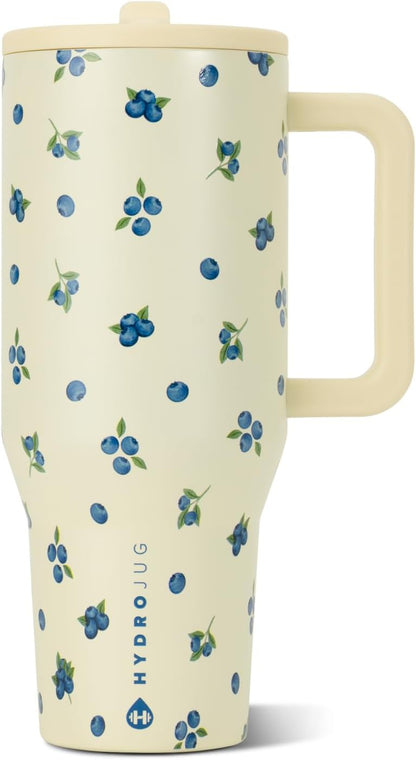 Traveler 40oz, Insulated Tumbler with Handle & Straw, Light Blue