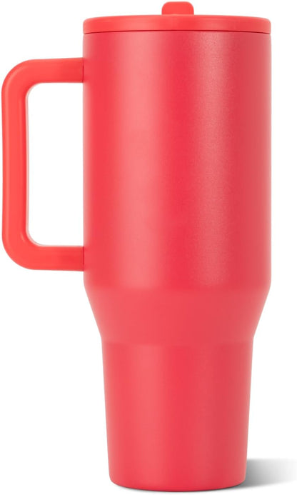 Traveler 40oz, Insulated Tumbler with Handle & Straw, Light Blue