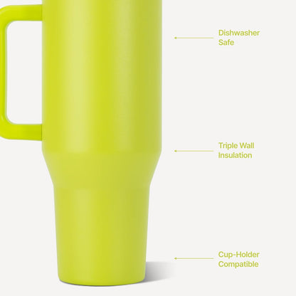 Traveler 40oz, Insulated Tumbler with Handle & Straw, Light Blue