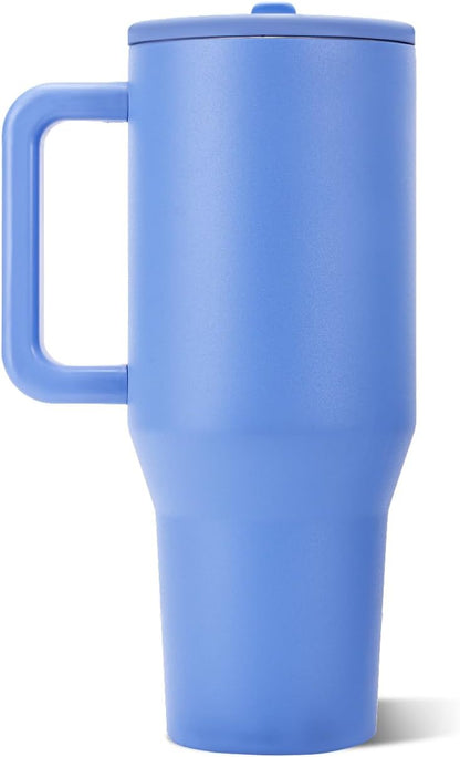 Traveler 40oz, Insulated Tumbler with Handle & Straw, Light Blue