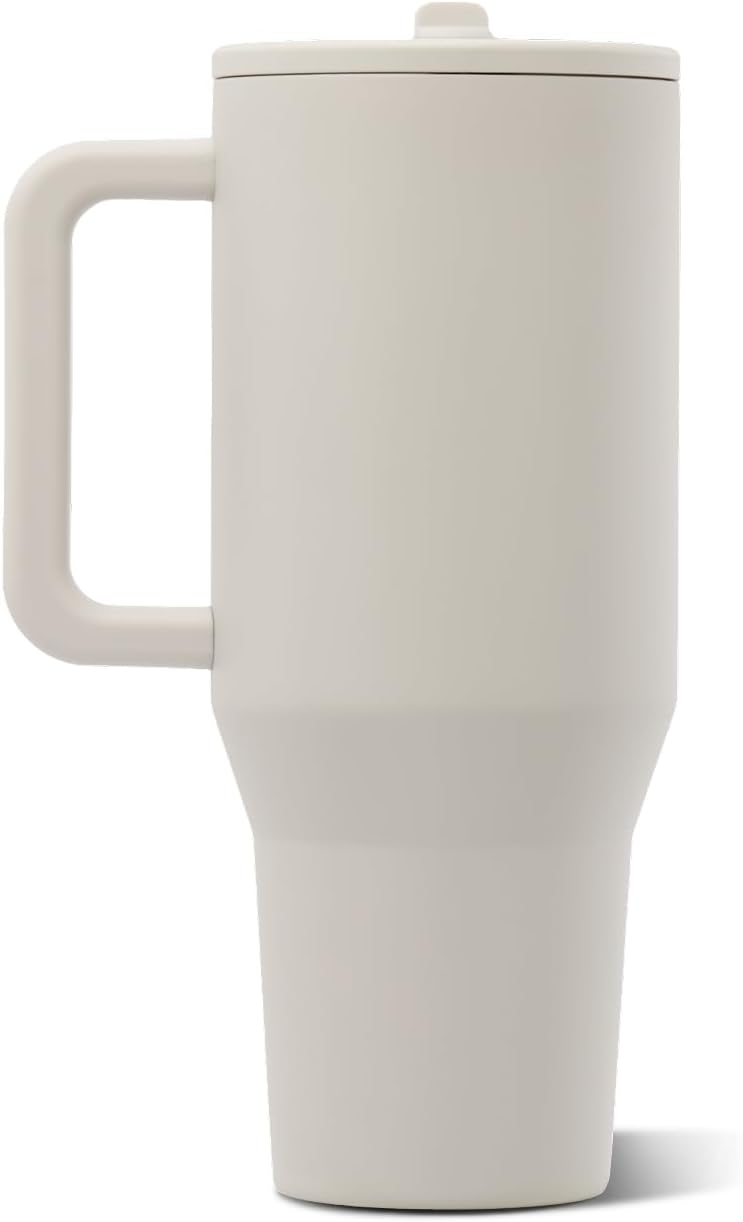 Traveler 40oz, Insulated Tumbler with Handle & Straw, Light Blue