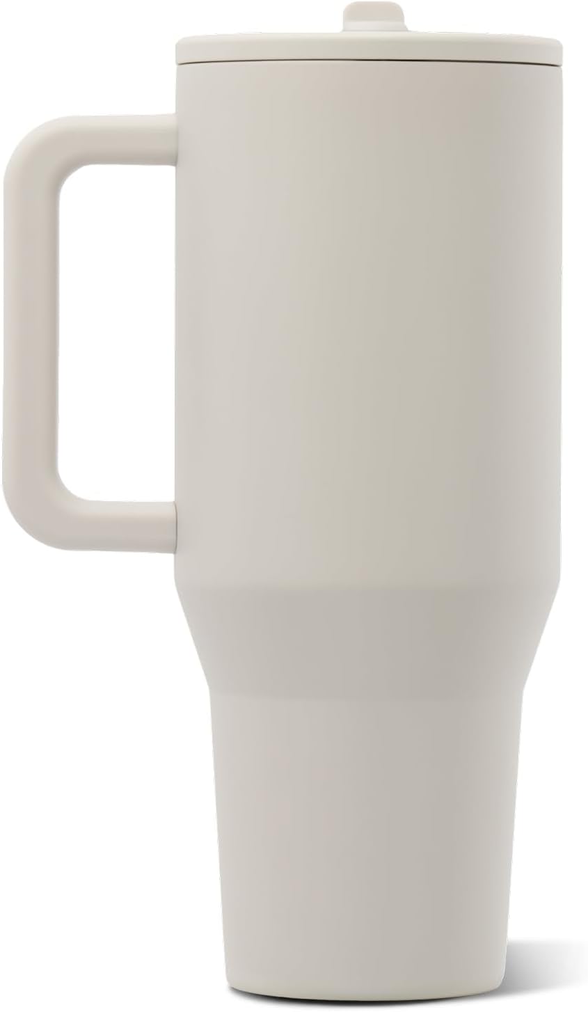 Traveler 40oz, Insulated Tumbler with Handle & Straw, Light Blue