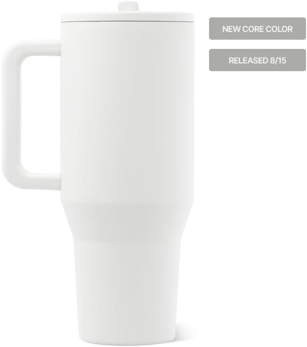 Traveler 40oz, Insulated Tumbler with Handle & Straw, Light Blue