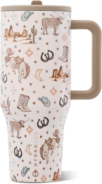 Traveler 40oz, Insulated Tumbler with Handle & Straw, Light Blue