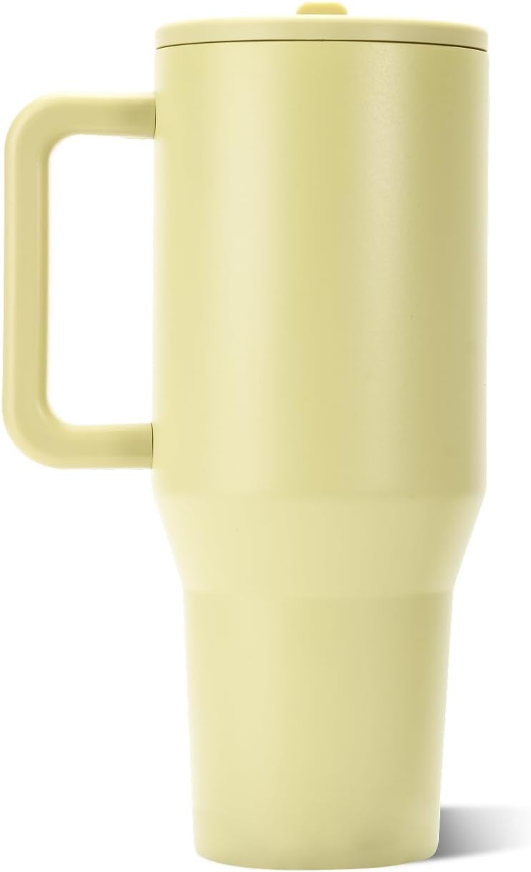 Traveler 40oz, Insulated Tumbler with Handle & Straw, Light Blue