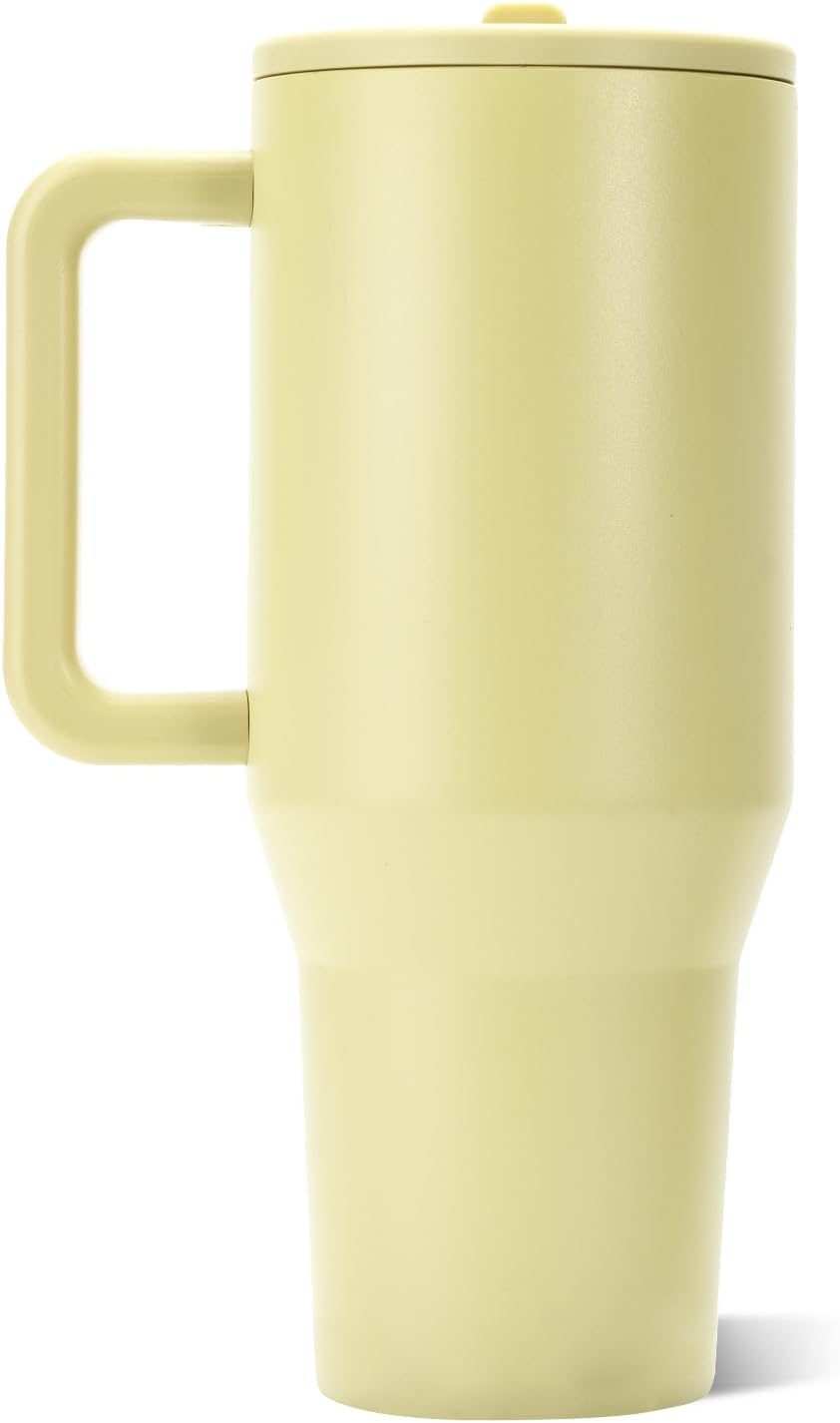 Traveler 40oz, Insulated Tumbler with Handle & Straw, Light Blue