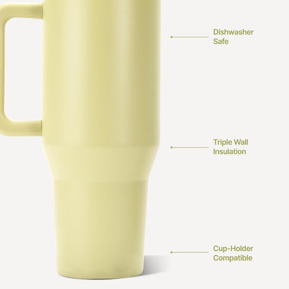 Traveler 40oz, Insulated Tumbler with Handle & Straw, Light Blue