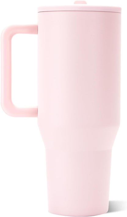Traveler 40oz, Insulated Tumbler with Handle & Straw, Light Blue