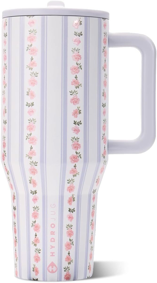Traveler 40oz, Insulated Tumbler with Handle & Straw, Light Blue