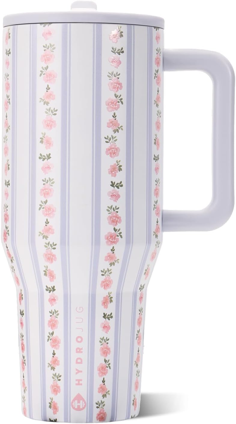 Traveler 40oz, Insulated Tumbler with Handle & Straw, Light Blue