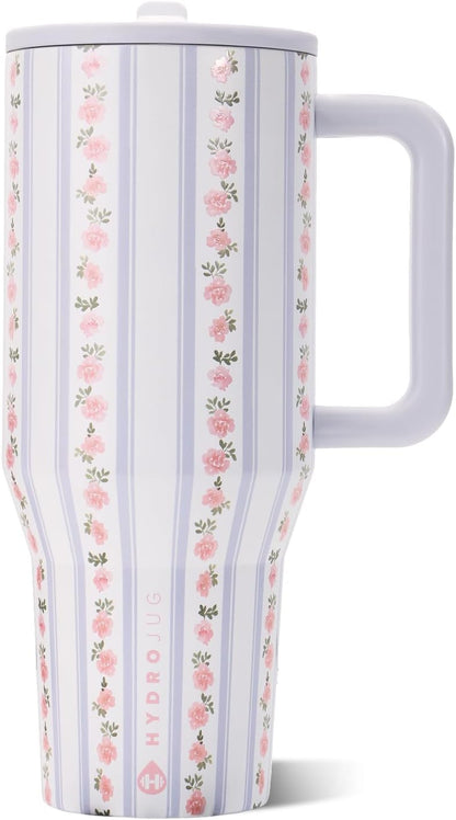 Traveler 40oz, Insulated Tumbler with Handle & Straw, Light Blue