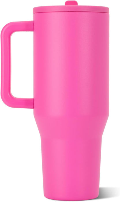 Traveler 40oz, Insulated Tumbler with Handle & Straw, Light Blue