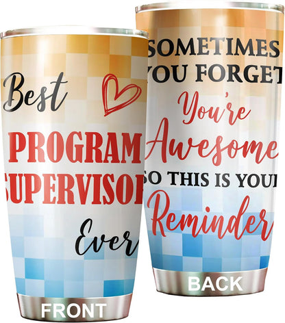 Best Lacrosse Coach Ever Tumbler Stainless Steel 20oz, Office Gifts Women Men Work Friends Coworker, Driking Coffee Cup For Birthday Christmas - Colors P