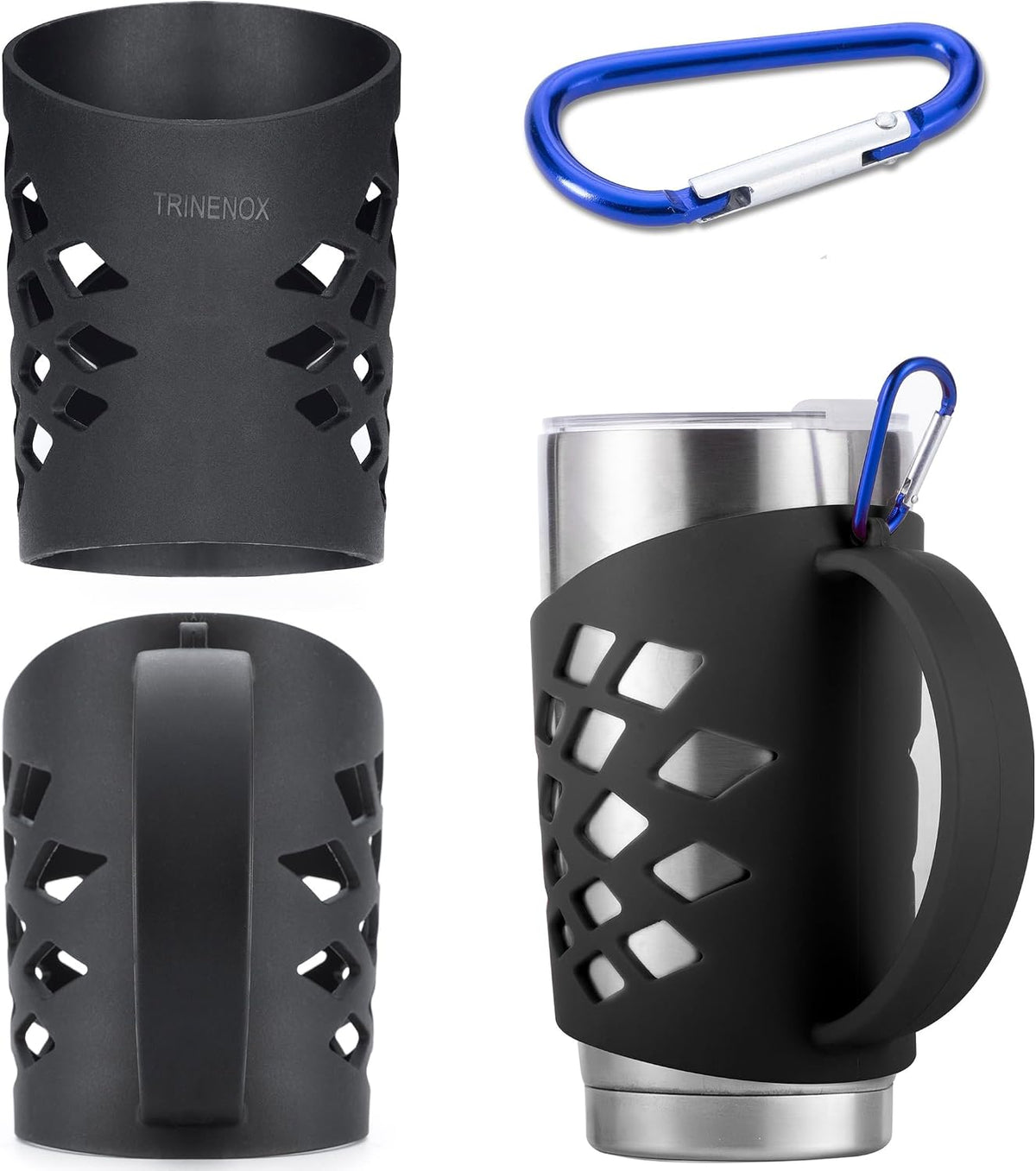 Handle for YETI Tumblers, Silicone Sleeve Holder for 20 oz & 30 oz Tumblers