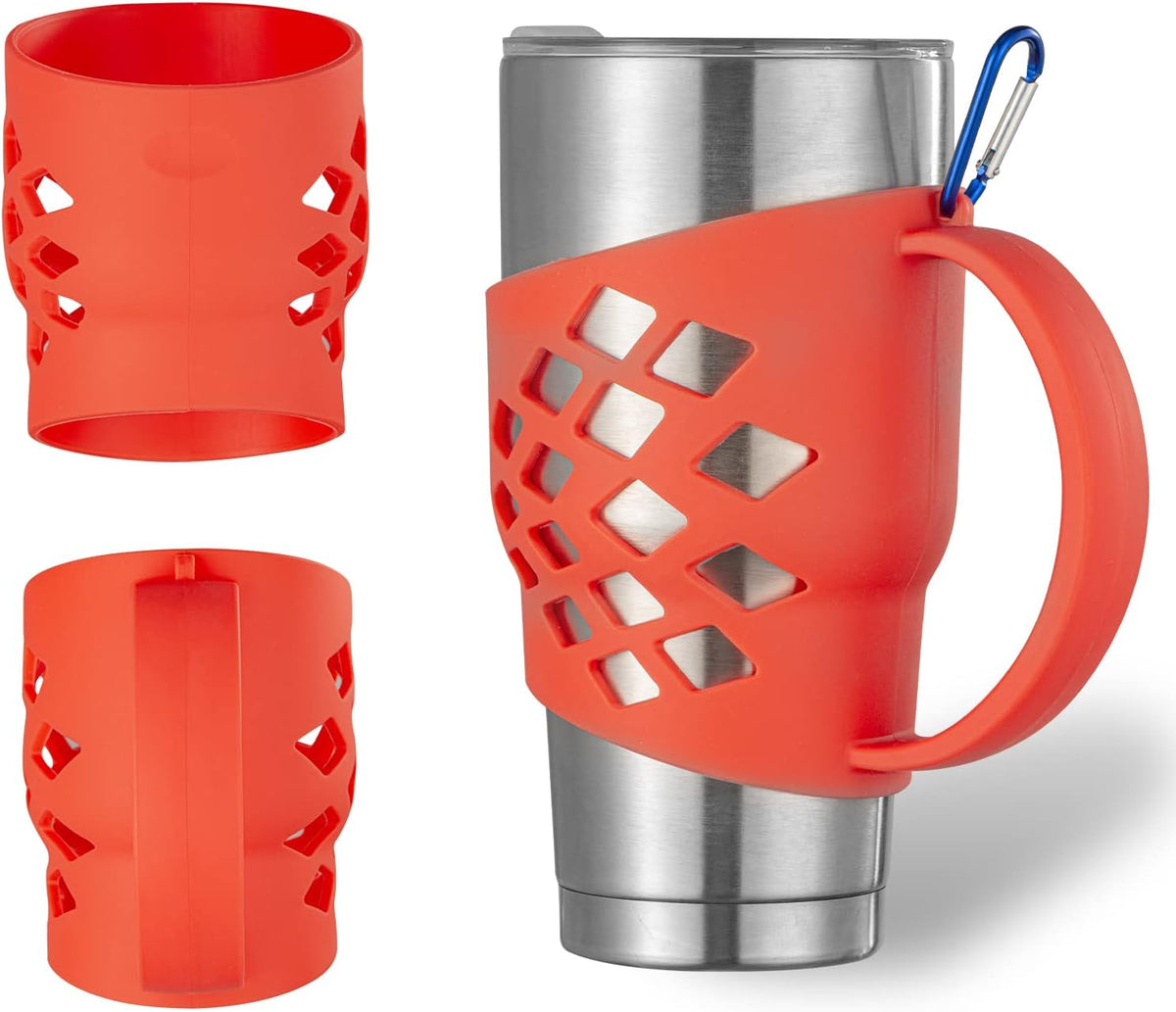 Handle for YETI Tumblers, Silicone Sleeve Holder for 20 oz & 30 oz Tumblers