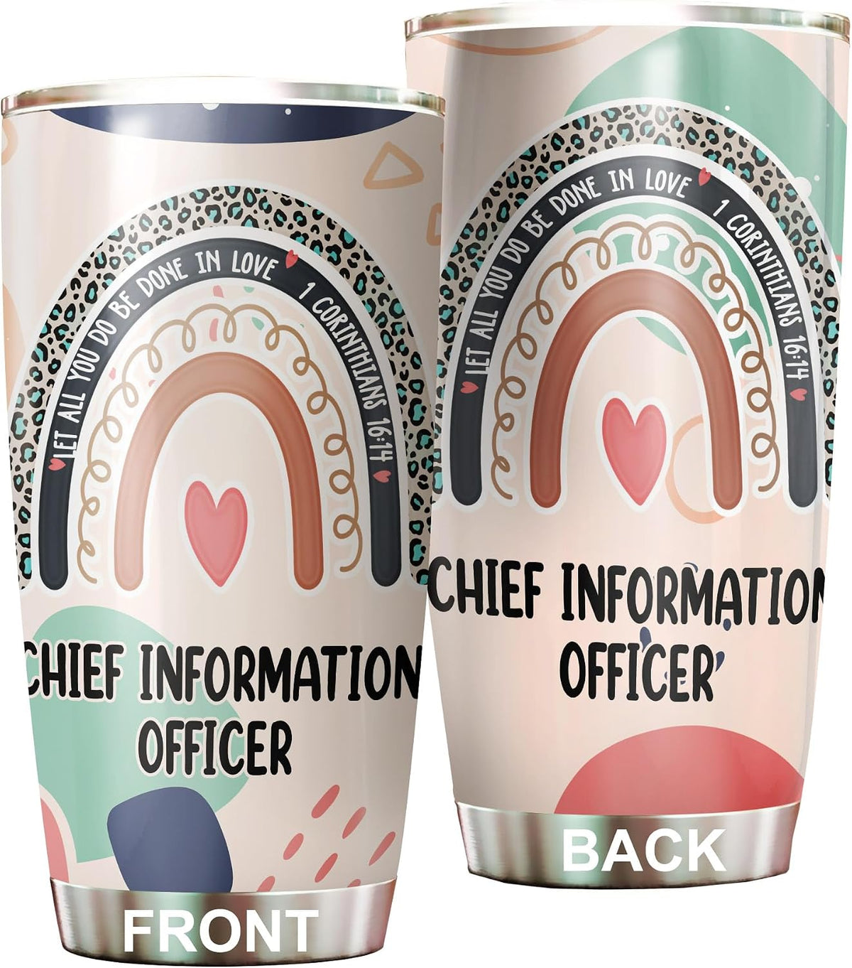 Let All You Do Be Done In Love Postal Clerk Tumbler Stainless Steel 20oz, Office Gifts Women Men Work Friends Coworker, Driking Coffee Cup For Birthday Christmas - Colors J