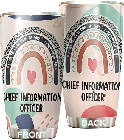 Let All You Do Be Done In Love Postal Clerk Tumbler Stainless Steel 20oz, Office Gifts Women Men Work Friends Coworker, Driking Coffee Cup For Birthday Christmas - Colors J