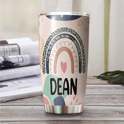 Let All You Do Be Done In Love Postal Clerk Tumbler Stainless Steel 20oz, Office Gifts Women Men Work Friends Coworker, Driking Coffee Cup For Birthday Christmas - Colors J