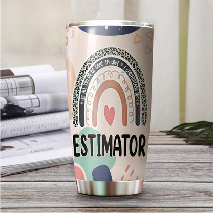 Let All You Do Be Done In Love Postal Clerk Tumbler Stainless Steel 20oz, Office Gifts Women Men Work Friends Coworker, Driking Coffee Cup For Birthday Christmas - Colors J