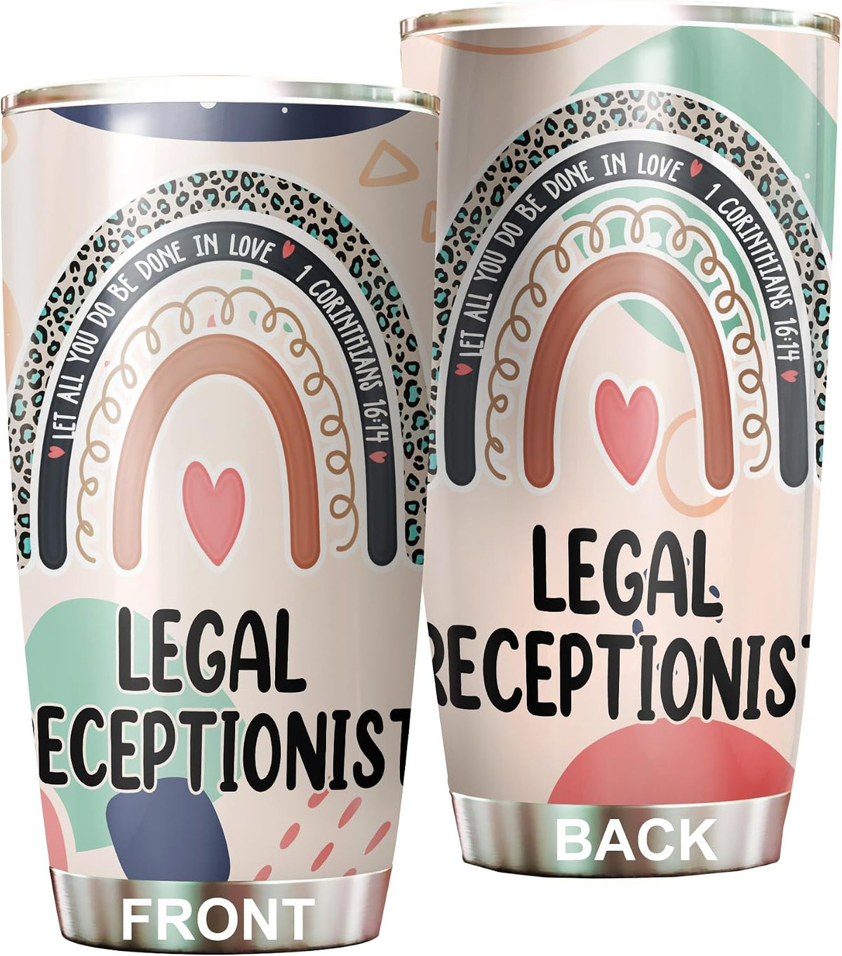 Let All You Do Be Done In Love Postal Clerk Tumbler Stainless Steel 20oz, Office Gifts Women Men Work Friends Coworker, Driking Coffee Cup For Birthday Christmas - Colors J