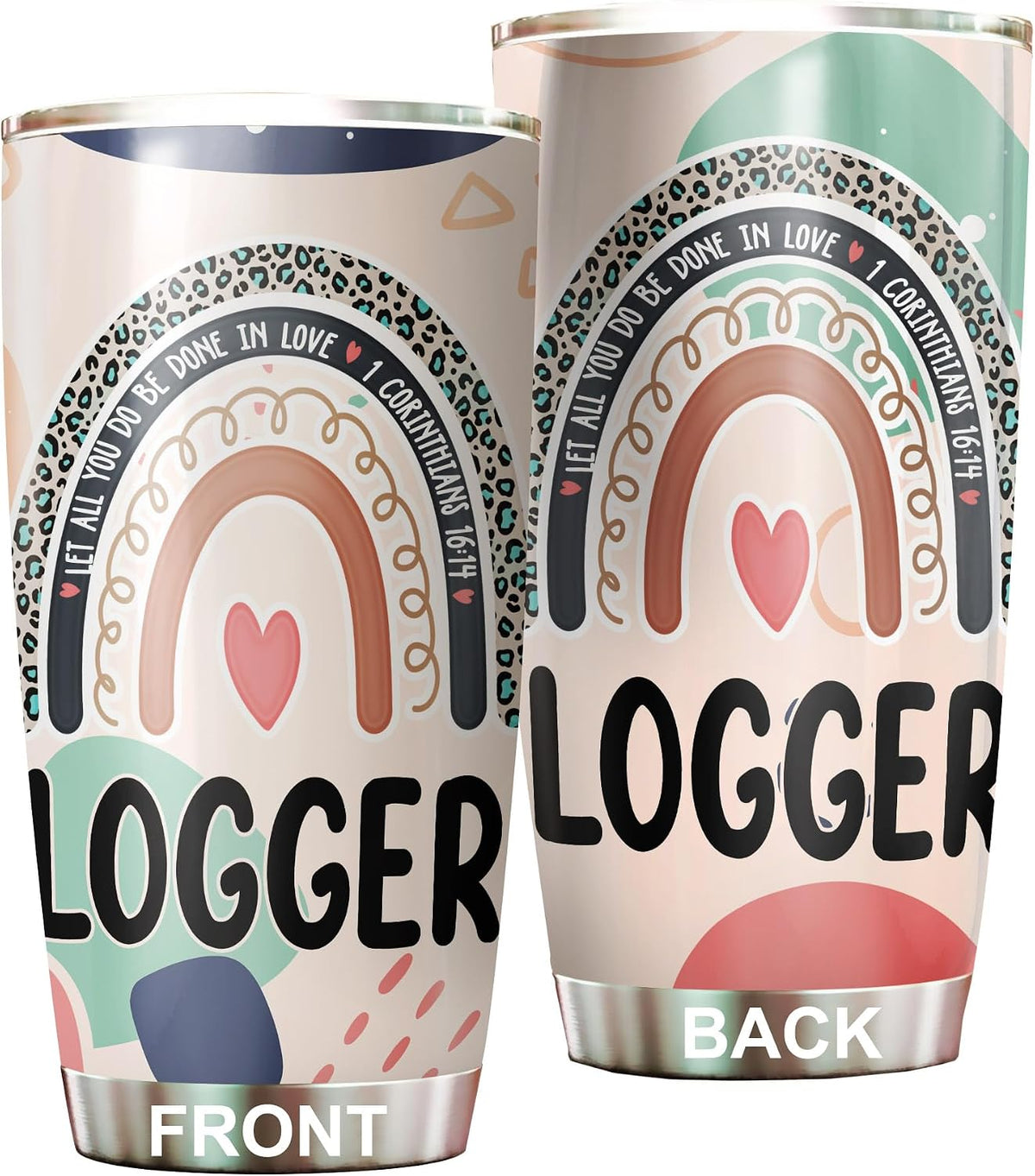 Let All You Do Be Done In Love Postal Clerk Tumbler Stainless Steel 20oz, Office Gifts Women Men Work Friends Coworker, Driking Coffee Cup For Birthday Christmas - Colors J