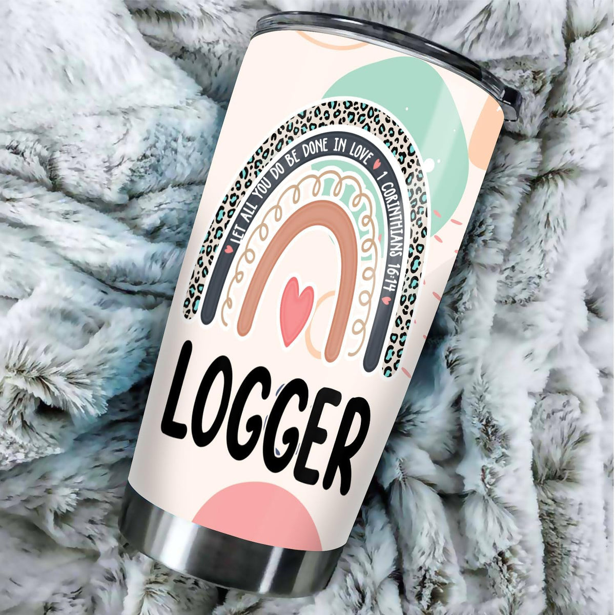 Let All You Do Be Done In Love Postal Clerk Tumbler Stainless Steel 20oz, Office Gifts Women Men Work Friends Coworker, Driking Coffee Cup For Birthday Christmas - Colors J