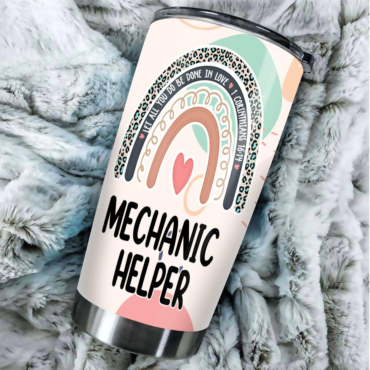 Let All You Do Be Done In Love Postal Clerk Tumbler Stainless Steel 20oz, Office Gifts Women Men Work Friends Coworker, Driking Coffee Cup For Birthday Christmas - Colors J
