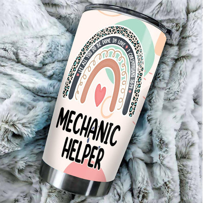 Let All You Do Be Done In Love Postal Clerk Tumbler Stainless Steel 20oz, Office Gifts Women Men Work Friends Coworker, Driking Coffee Cup For Birthday Christmas - Colors J