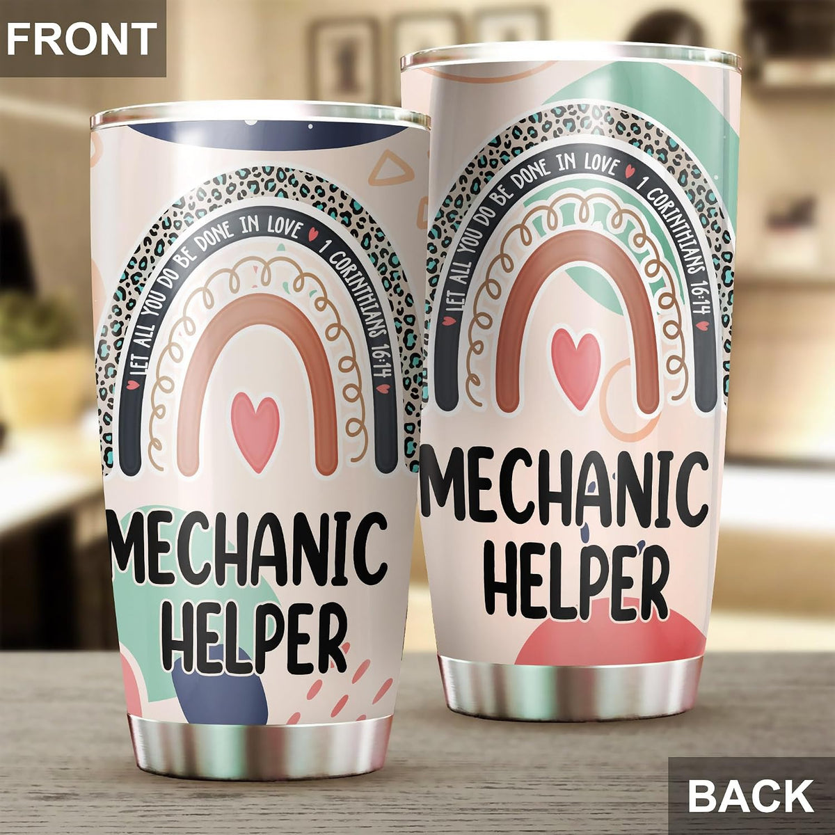 Let All You Do Be Done In Love Postal Clerk Tumbler Stainless Steel 20oz, Office Gifts Women Men Work Friends Coworker, Driking Coffee Cup For Birthday Christmas - Colors J