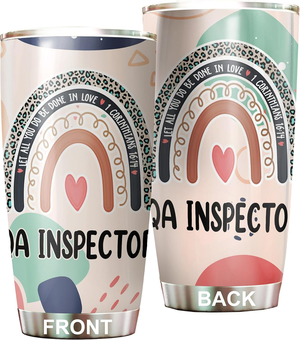 Let All You Do Be Done In Love Postal Clerk Tumbler Stainless Steel 20oz, Office Gifts Women Men Work Friends Coworker, Driking Coffee Cup For Birthday Christmas - Colors J