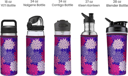 24-30oz 750ml Water Bottle Carrier with Shoulder Strap, Water Bottle Insulator - Midnight Mums