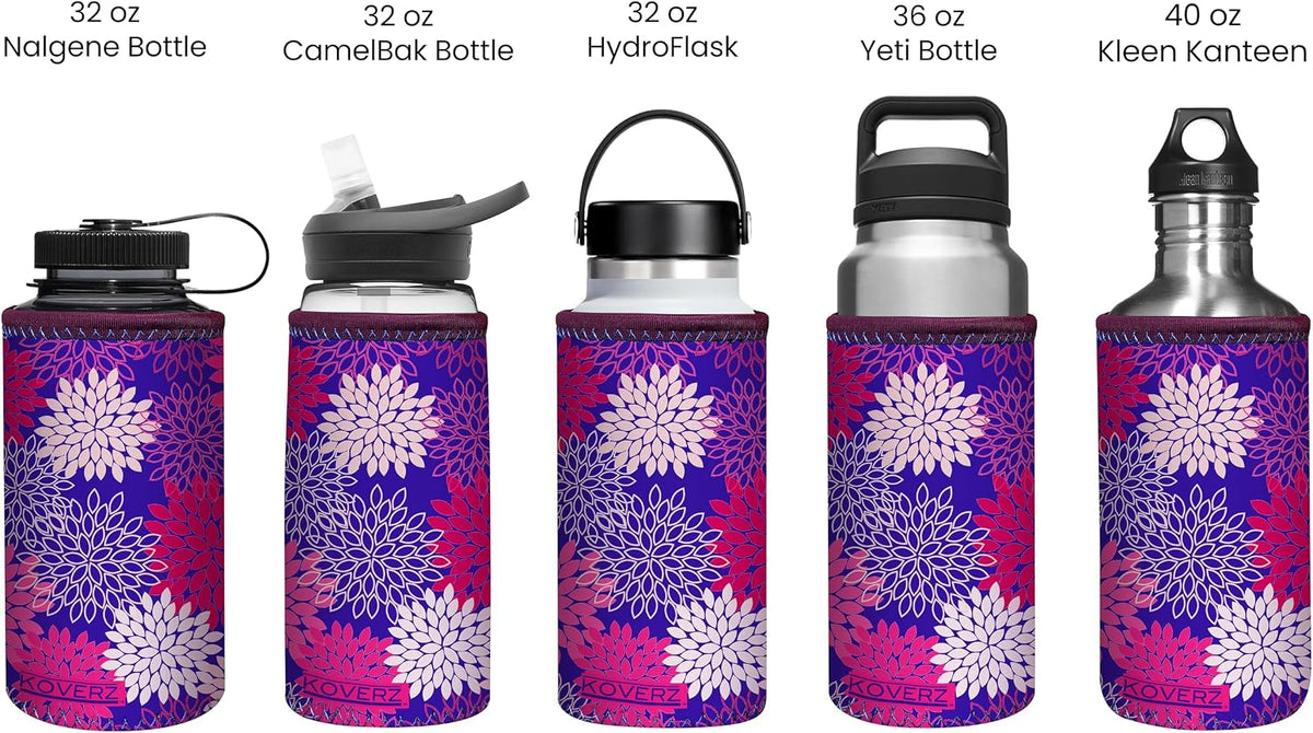 24-30oz 750ml Water Bottle Carrier with Shoulder Strap, Water Bottle Insulator - Midnight Mums
