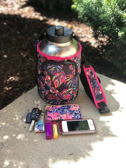 24-30oz 750ml Water Bottle Carrier with Shoulder Strap, Water Bottle Insulator - Midnight Mums