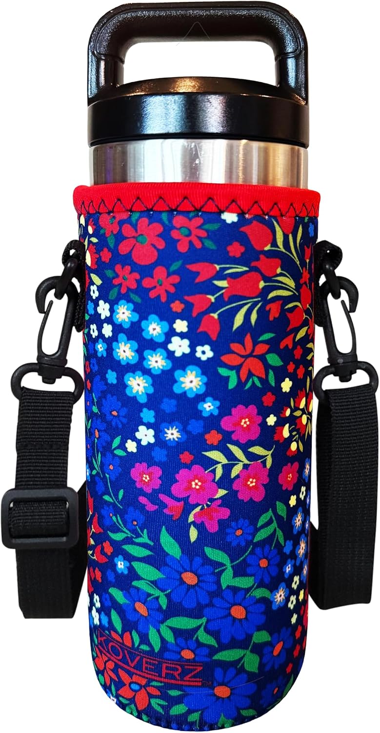 24-30oz 750ml Water Bottle Carrier with Shoulder Strap, Water Bottle Insulator - Midnight Mums