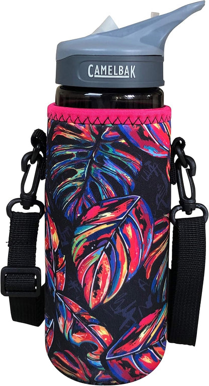 24-30oz 750ml Water Bottle Carrier with Shoulder Strap, Water Bottle Insulator - Midnight Mums