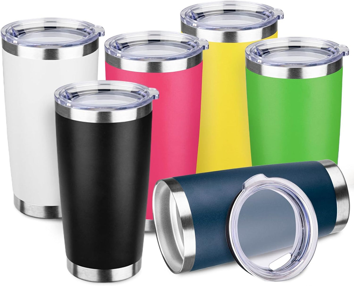 20oz Stainless Steel Travel Coffee Tumbler,Light Pink | Travel Coffee Mug,Spill-proof Lid,Double Wall,BPA-free Travel Cups,Insulated Cup Fits Car Cupholders