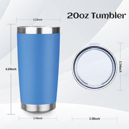 20oz Stainless Steel Travel Coffee Tumbler,Light Pink | Travel Coffee Mug,Spill-proof Lid,Double Wall,BPA-free Travel Cups,Insulated Cup Fits Car Cupholders