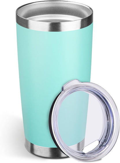 20oz Stainless Steel Travel Coffee Tumbler,Light Pink | Travel Coffee Mug,Spill-proof Lid,Double Wall,BPA-free Travel Cups,Insulated Cup Fits Car Cupholders