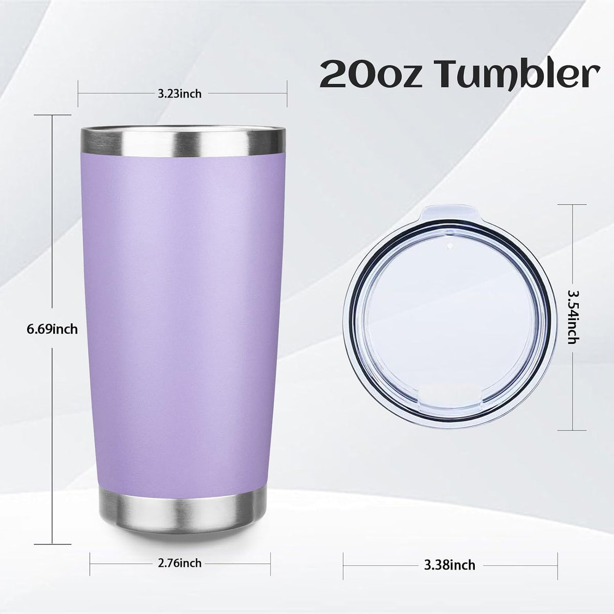 20oz Stainless Steel Travel Coffee Tumbler,Light Pink | Travel Coffee Mug,Spill-proof Lid,Double Wall,BPA-free Travel Cups,Insulated Cup Fits Car Cupholders