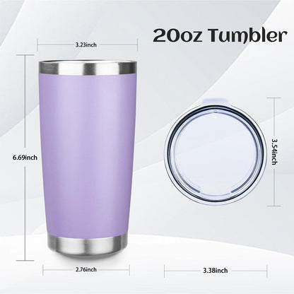 20oz Stainless Steel Travel Coffee Tumbler,Light Pink | Travel Coffee Mug,Spill-proof Lid,Double Wall,BPA-free Travel Cups,Insulated Cup Fits Car Cupholders