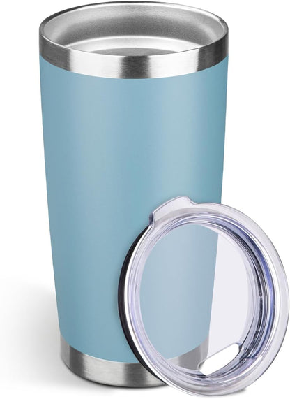 20oz Stainless Steel Travel Coffee Tumbler,Light Pink | Travel Coffee Mug,Spill-proof Lid,Double Wall,BPA-free Travel Cups,Insulated Cup Fits Car Cupholders