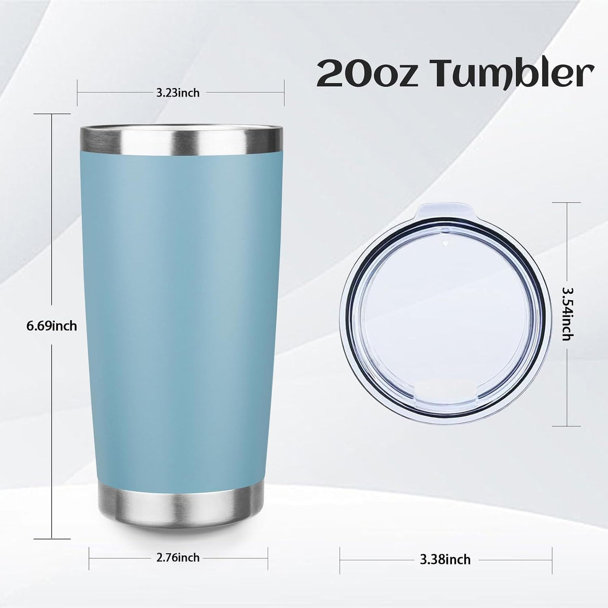 20oz Stainless Steel Travel Coffee Tumbler,Light Pink | Travel Coffee Mug,Spill-proof Lid,Double Wall,BPA-free Travel Cups,Insulated Cup Fits Car Cupholders