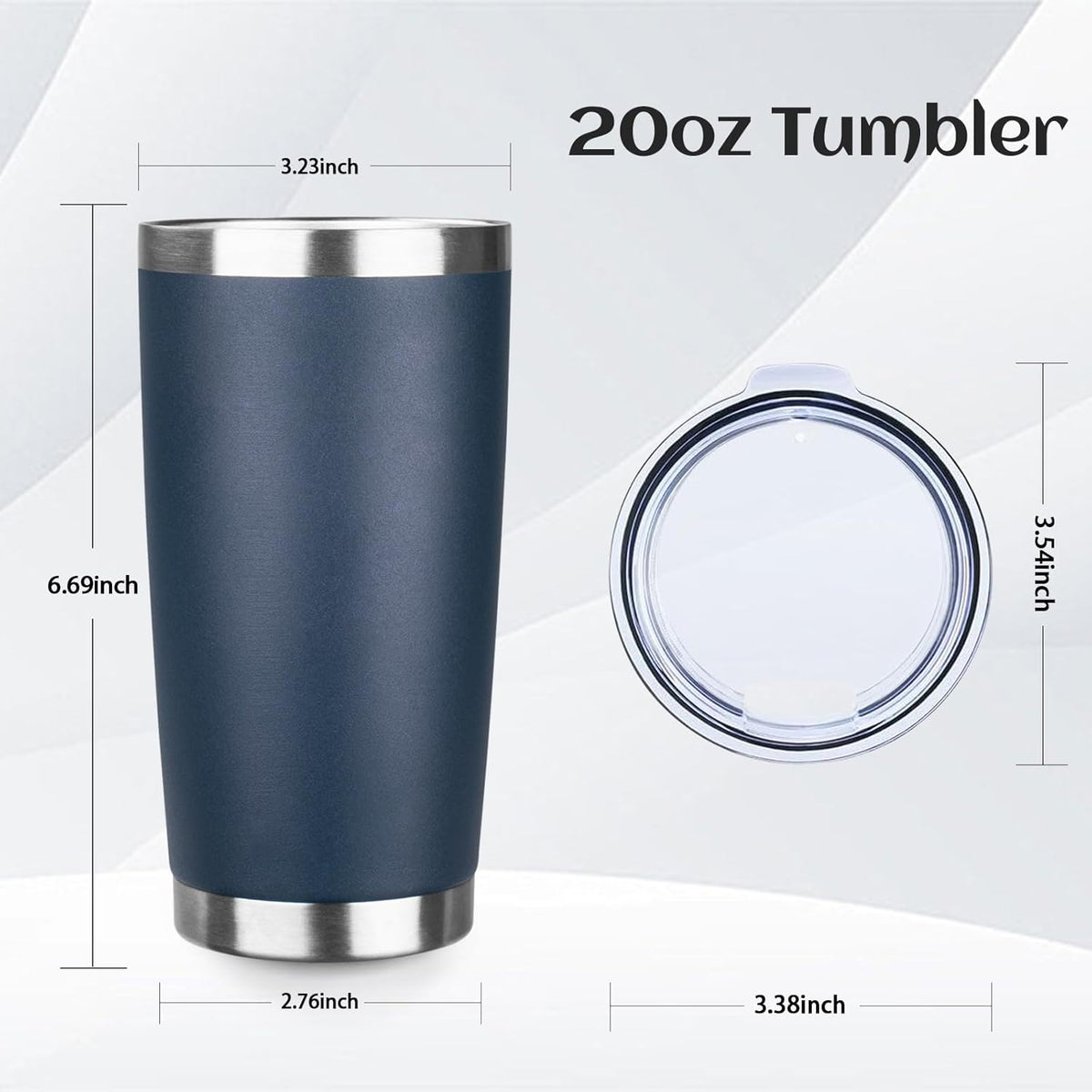 20oz Stainless Steel Travel Coffee Tumbler,Light Pink | Travel Coffee Mug,Spill-proof Lid,Double Wall,BPA-free Travel Cups,Insulated Cup Fits Car Cupholders