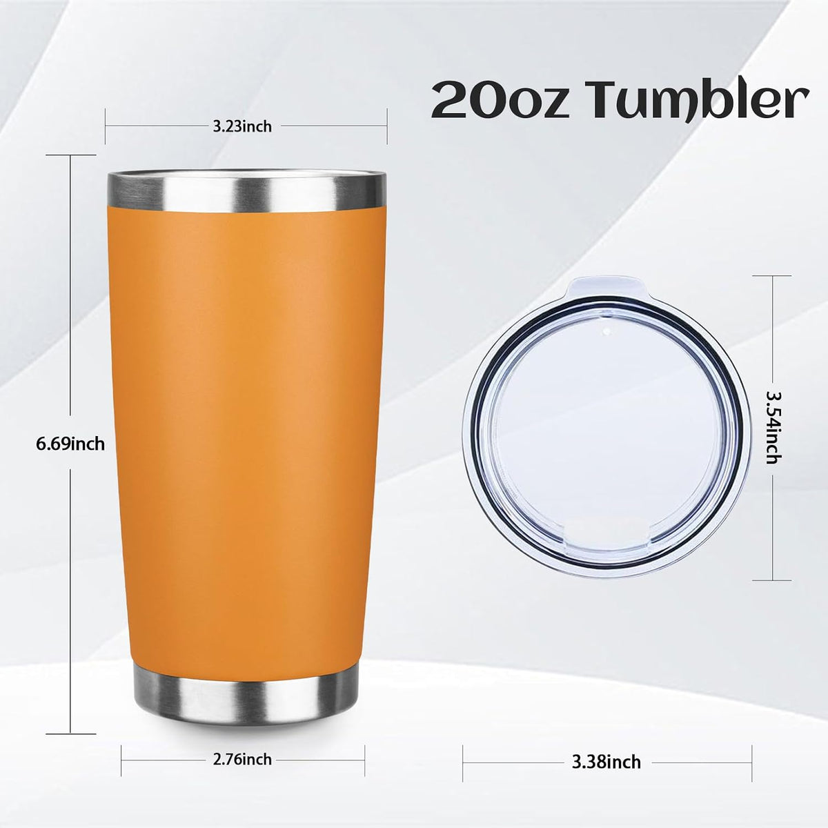 20oz Stainless Steel Travel Coffee Tumbler,Light Pink | Travel Coffee Mug,Spill-proof Lid,Double Wall,BPA-free Travel Cups,Insulated Cup Fits Car Cupholders