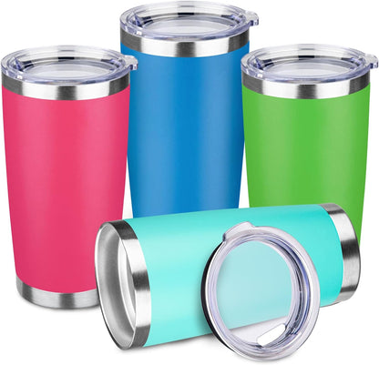 20oz Stainless Steel Travel Coffee Tumbler,Light Pink | Travel Coffee Mug,Spill-proof Lid,Double Wall,BPA-free Travel Cups,Insulated Cup Fits Car Cupholders