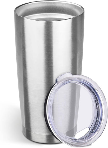 20oz Stainless Steel Travel Coffee Tumbler,Light Pink | Travel Coffee Mug,Spill-proof Lid,Double Wall,BPA-free Travel Cups,Insulated Cup Fits Car Cupholders