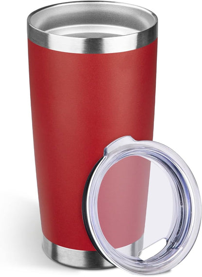 20oz Stainless Steel Travel Coffee Tumbler,Light Pink | Travel Coffee Mug,Spill-proof Lid,Double Wall,BPA-free Travel Cups,Insulated Cup Fits Car Cupholders